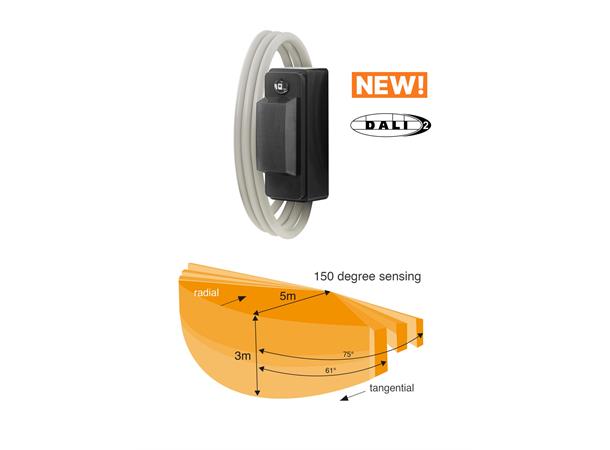 DALI-2 CS sensor, sort, korridor For innbygging i armatur