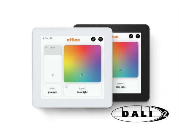 DALI-2 Display 4” Pluss, hvit ramme 