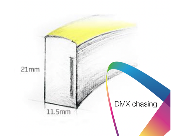 FlexGlo F15 DMX 15W 24V RGBW 4000K LED Neon Clear Lighting