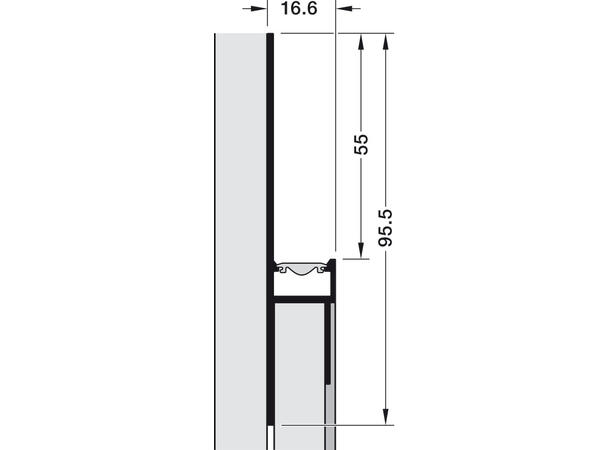 Innsparklingsprofil 5112 190cm Gipsprofil 