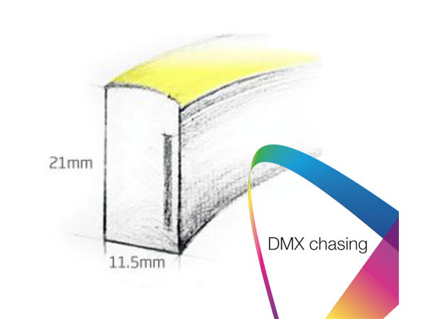 LED Neon S F15 DMX 15W 24V RGBW 4000K Flexglo