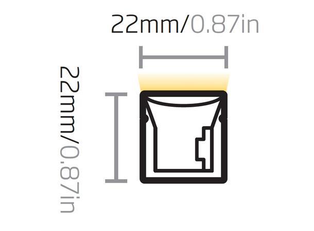 LED Neon S F2222A-HB 12W 24V RGB R=70lm/m, G=220lm/m, B=40lm/m Flexglo