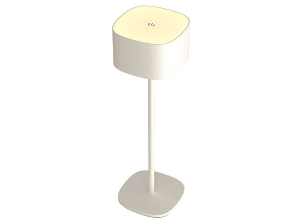 Serino Sand 2700K 90lm display 12stk Oppladbar bordlampe med USB-C