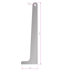 Wallwasher ELC 15cm Brakett 1 stk.