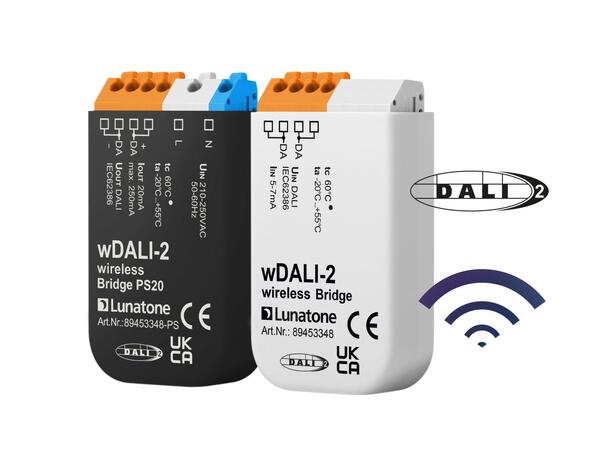 wDALI-2 Bluetooth BT5 DALI Bridge PS20 59x33x15mm
