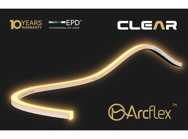 Arcflex1617B 8W 24V 4000K 620lm/m Kan bøyes begge retninger LED Neon