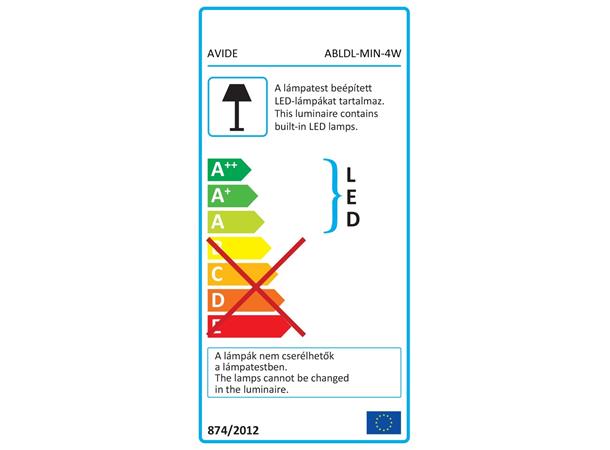 Avide LED Bordlampe Mobil 4W hvit
