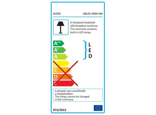 Avide LED Bordlampe Mobil 4W hvit