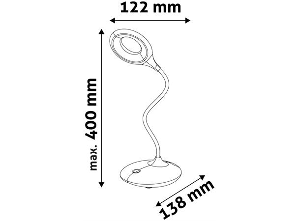 Avide LED Bordlampe Mobil 4W hvit