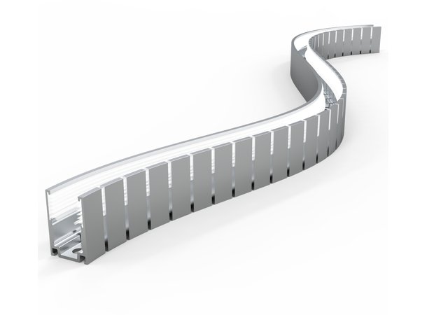 Bøyelig Serrate Alu Profil F15/21 50cm LED Neon Clear Lighting