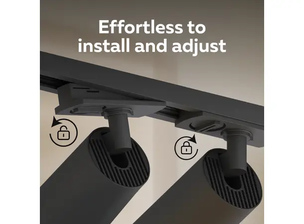 GU10 spotskinne 2x1m + 4  spotter GU10 spotter 