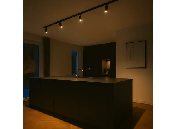 GU10 spotskinne 2x1m + 4  spotter GU10 spotter 