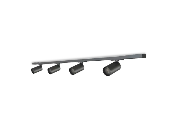 GU10 spotskinne sort 2x1m + 4  spotter GU10 spotter 