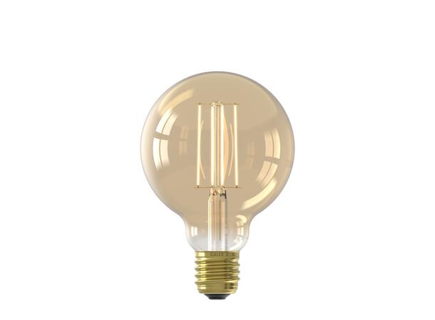 LED Globe 95 FLM E27 821 4,5W 470lm DIM Gold, 4 rette filamenter