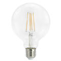 LED Globe 95 FLM E27 827 7W 806lmStepDIM Klart glass-4 rette filamenter StepDIM