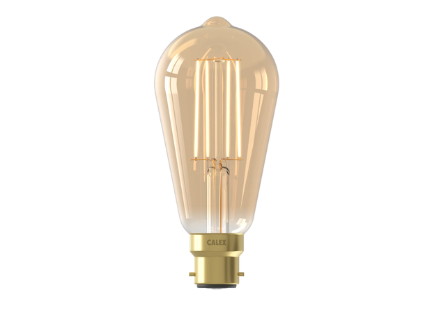 LED ST64 FLM B22 821 3,5W 250lm DIM Gold - 4 rette filamenter 