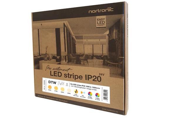 LEDstrip ELC DTW Pro 24V 18W 1350lm 5m Dim to Warm 1800-3000K