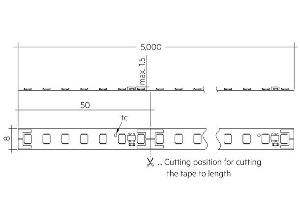 LEDstrip LLE 927 24V 18W 1800lm 5m Bruk hurtigtilkobling eller lodd