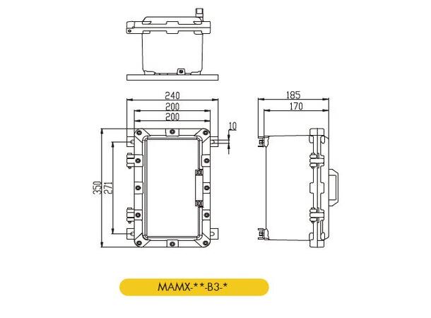Safeglo EX boks for LED driver 280x130x128mm 2 drivere max. 360W