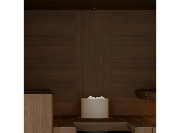 Sauna fiber ovnlinse 5m med driver 2700K 350mA 3mm fiber, Cr-09 gull 