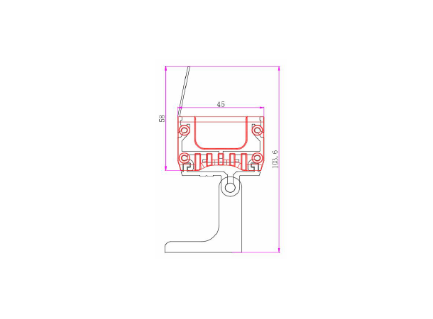 Wallwasher RGBW ELC 24V 36W 1230lm IP66 10x45° m/blendingsskjerm