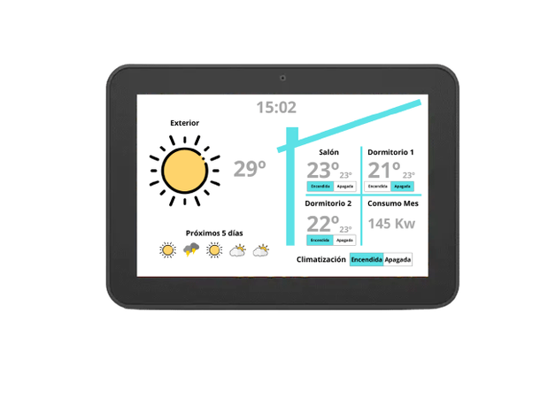 Casambi touch display 8 tommer