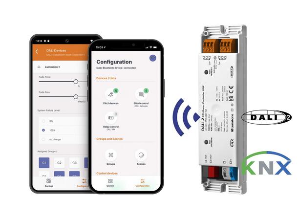 DALI-2 BT5 Room Controller KNX 159x42x22mm