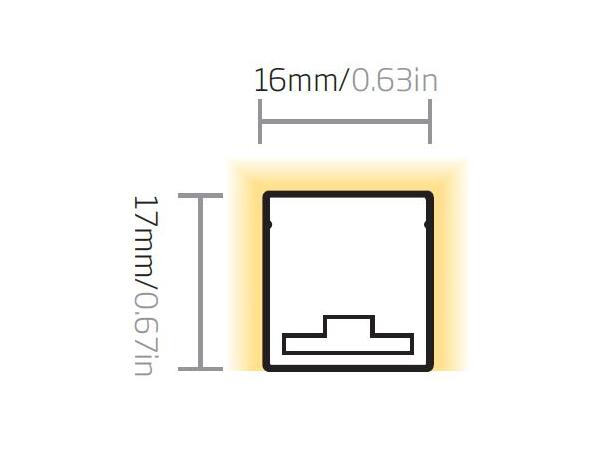 FlexGlo F22AT-VB 12W 24V RGB LED Neon Clear Lighting