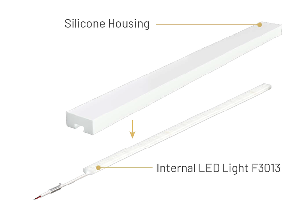 FlexGlo F3013B VB 24V 4800K 24W 1000lm/m Til bruk med silikonavdekning F8035