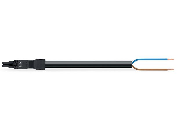 Kabel med hunplugg til sensor SD360-8 H05VV-F 2x1,5mm Hunplugg/åpen 1 meter