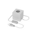 Kube E27 Matt hvit 1,8m kabel m/bryter Hvit tekstilkabel 1x40W