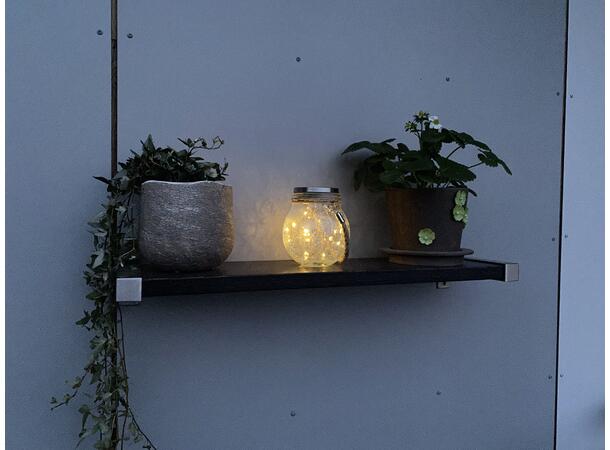 LED Solcelle LULU Glasskrukke Selges uten garanti pga lagertømming 
