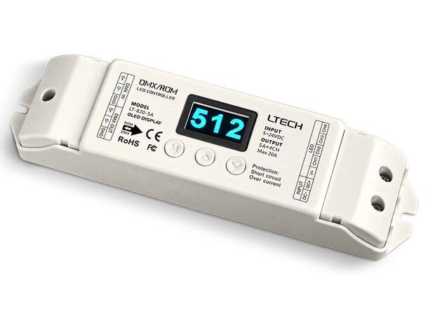 LED dimmer DMX/RDM 4x5A 5-24V