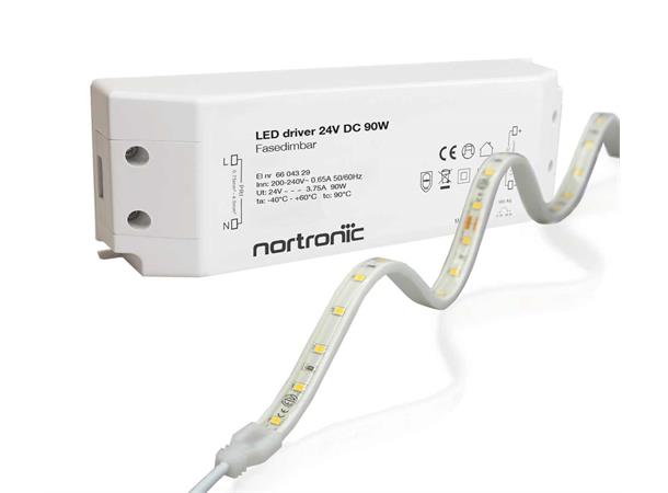 LEDstrip KIT 24V 827 8W 1040lm 10m IP65 2700K - IP65 - 10m - Fasedimbar