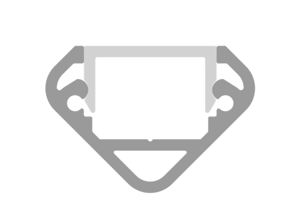 Standard aluprofil hjørne 2m 2417 23,7x16,7mm Hjørneprofil CDV19