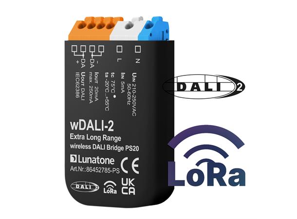 wDALI-2 Ekstra Long Range Bridge PS20 Primærmodul/Sekundærmodul 20mA DALI PS