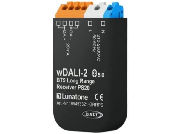 wDALI-2 Mottakerenhet Bluetooth 5 Innebygd 20mA DALI PS strømforsyning