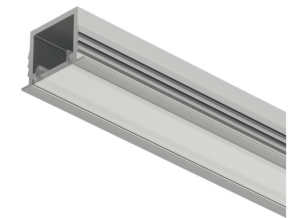 Aluprofil 1103 sølv 3m 1712 3000x13x11,5mm med avdekning 