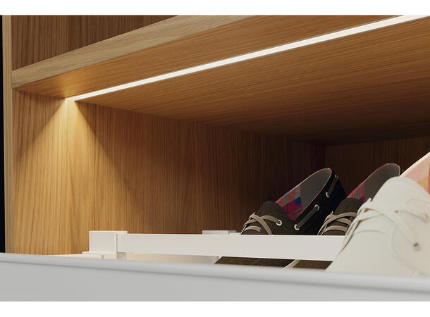 Aluprofil 1103 sølv 3m 1712 3000x13x11,5mm med avdekning 