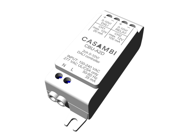 Casambi CBU-A2D 2 kanal 0-10V/ DALI Rele, bryter eller sensorinngang