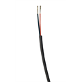 Kabel sort rund 2pol metervare