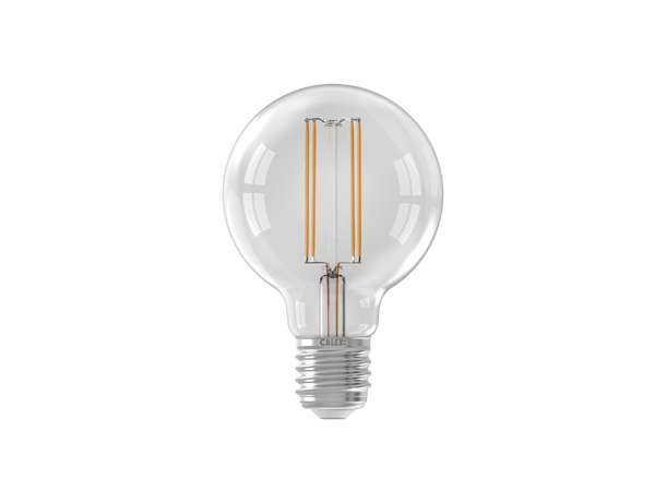LED Globe 80 FLM 823 E27 3,5W 250lm DIM Klart glass - 4 rette filamenter
