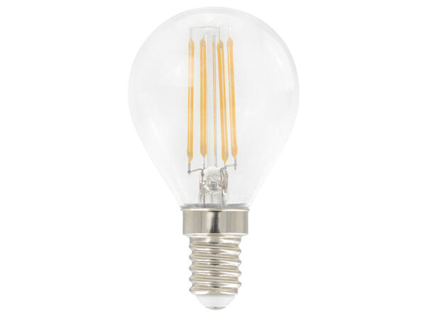 LED Illum FLM E14 827 4,5W 470lm StepDIM Klart glass - 4 rette filamenter StepDIM