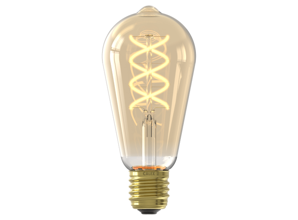 LED ST64 sensor FLM E27 822 3,5W 230lm Gold Flex med dag og natt sensor