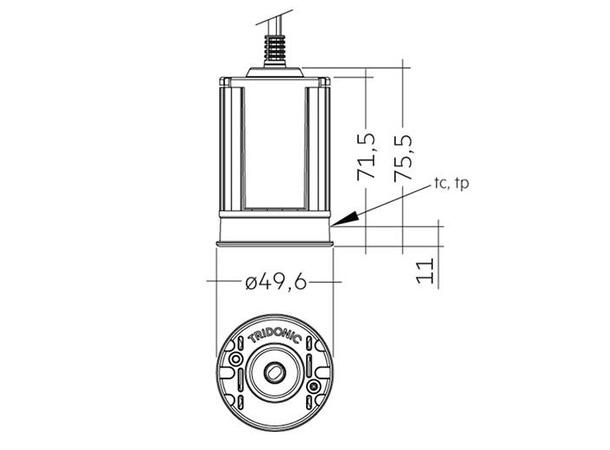 LED modul 230V AC 9,5W 700lm 930 12° SLA erstatning 12V halogenpære MR16/GU10 