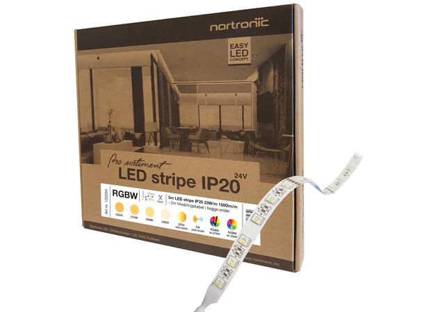 LEDstrip ELC RGBW Pro 24V 23W 1500lm 5m RGBW (W=2700K)