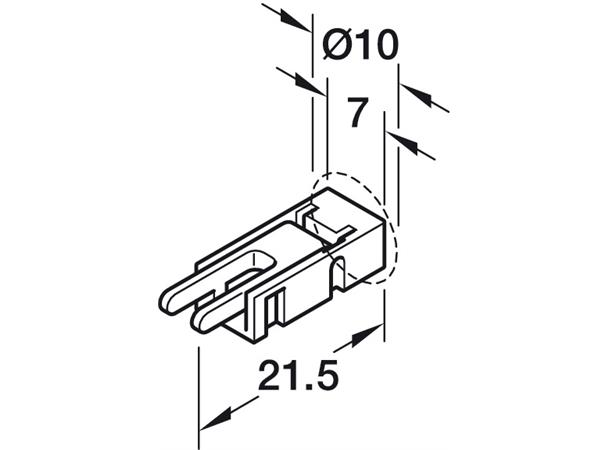 Skjøtekabel 2m for 5mm LED striper 3,5A Loox5