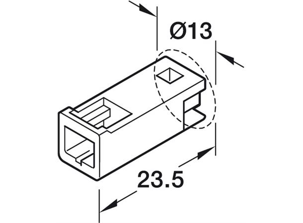 Skjøtekabel for tilkoblingskabel LED 24V 1 meter Loox5