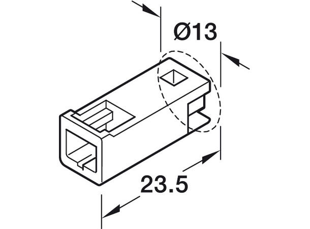 Skjøtekabel for tilkoblingskabel LED 24V 1 meter Loox5 