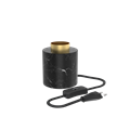 Sylinder E27 Sort marmor kabel m/bryter Selges uten garanti pga lagertømming